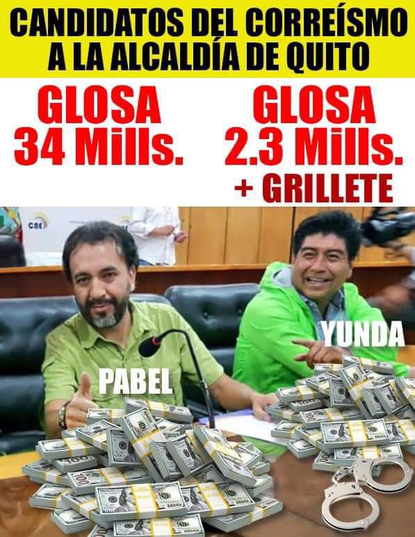 13_libertarian's tweet photo. !Favor Atender Quiteños! Ni un solo voto para este par de robolucionarios glosados, cínicos y sinvergüenzas 👇👇👇👇👇👇👇👇👇👇👇 https://t.co/ZaCcTkgAdw