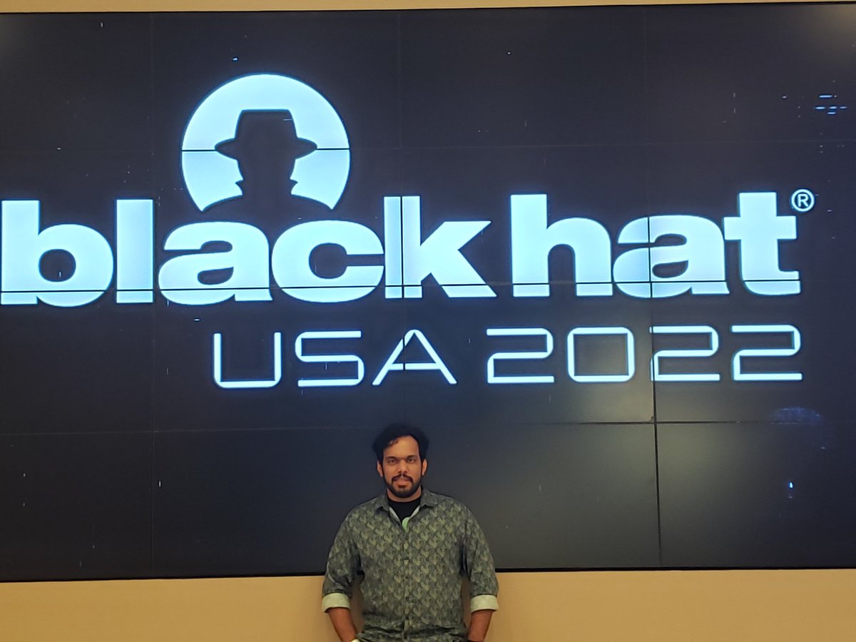 VAchikanath's tweet photo. First time at Blackhat USA!! It was great meeting Infosec peers and learning from them..

#BHUSA #BHUSA2022 #Vegas https://t.co/OJ4tZz48au