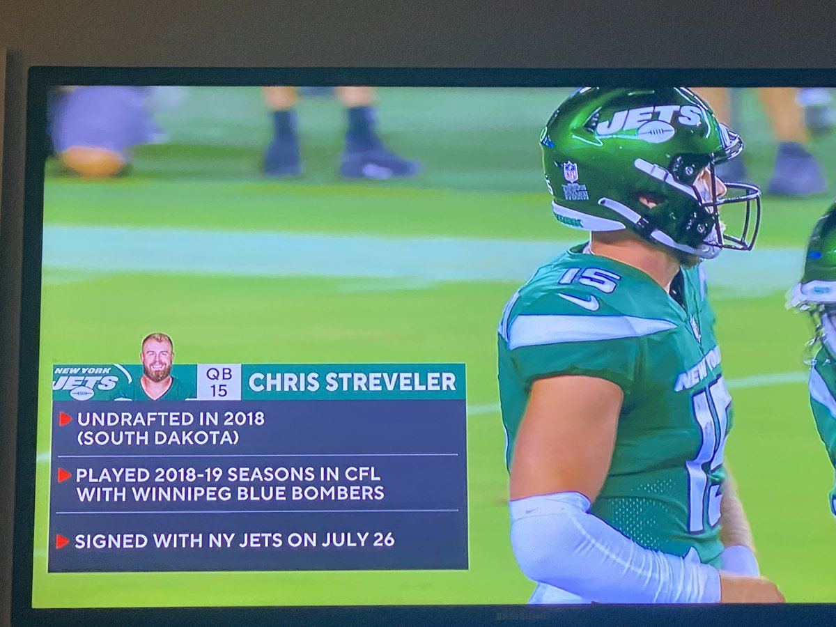 dgkendrick's tweet photo. @GaryLHenderson Looks like a South Dakota product is on my fav football team! At least for now! #nyjets #nextplayerup #wilsoninjury #thirdqb https://t.co/wwog8tMTjY