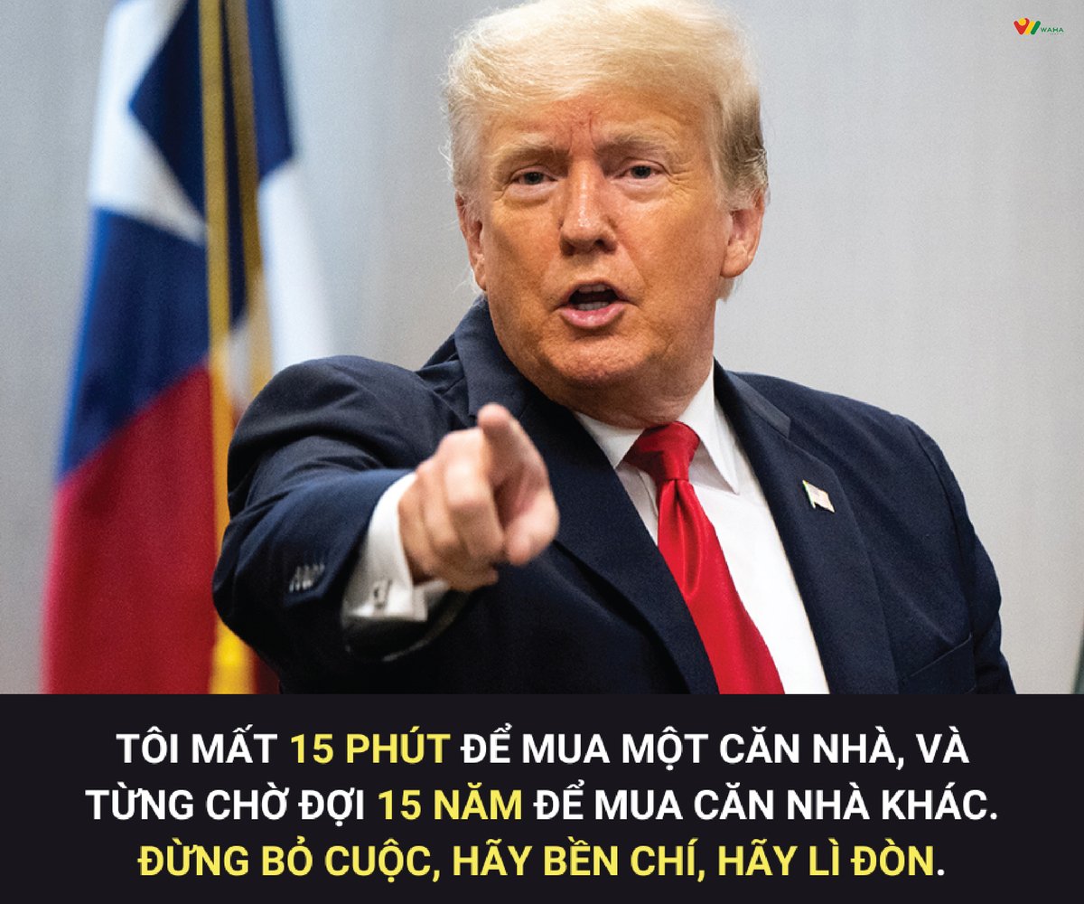 GroupWaha's tweet photo. Tôi mất 15 phút để mua một căn nhà và từng chờ đợi 15 năm để mua căn nhà khác. ĐỪNG BỎ CUỘC, HÃY BỀN CHÍ, HÃY LÌ ĐÒN. 
XEM THÊM TẠI ĐÂY: https://t.co/NzNHyNmbxE
#quotes #quoteshay #haveagoodday #happy #followforfollowback #follow #waha https://t.co/19A4bncpkg