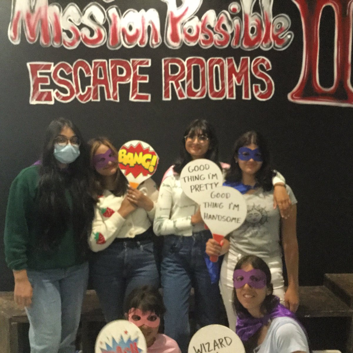MPEscape's tweet photo. Wow!! This group did an amazing job at escaping!! Go heroes!! #missionpossibleescaperooms2 #superheroes #escaperoom #success https://t.co/3vABstYC9q