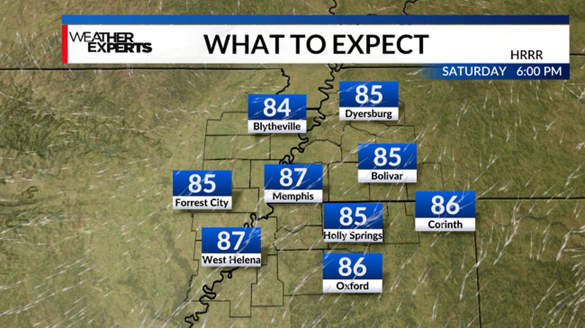 Forecast for tomorrow afternoon.
