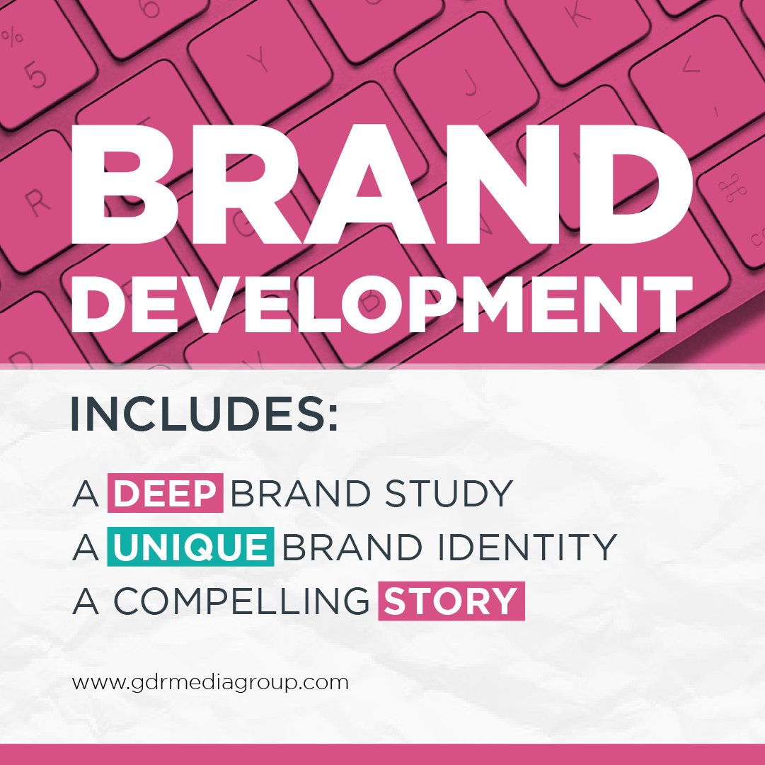GDRMediaGroup's tweet photo. Brand development is the foundation of YOUR BRAND! It helps you define your story, share your values and rise above your competitors! 

GDR can help you develop your brand, contact us: 1800 657 797

#GDRMediaGroup #branddevelopment  #marketing #communications #digitalmarketing https://t.co/EuuNokFpdy