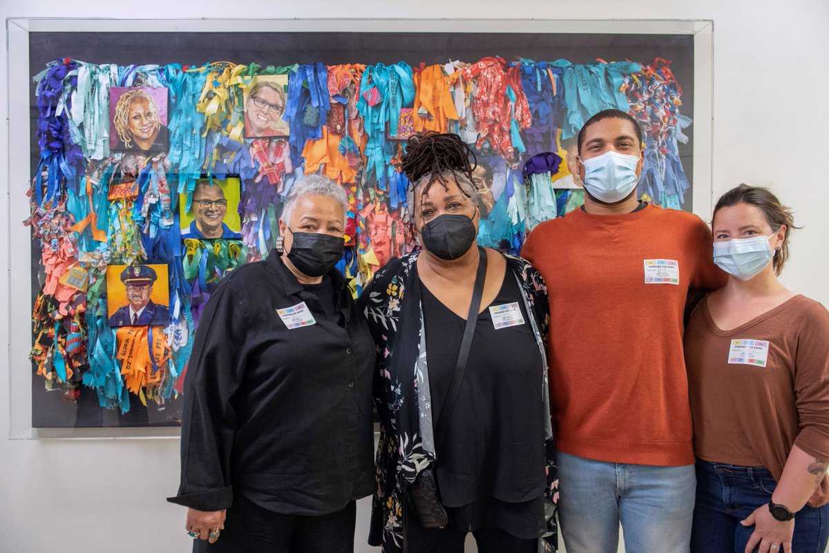 HenryFordHealth's tweet photo. Through the creation of "Healing Wall" by Carole Morriseau, we now have a visible way to honor our hard-fought journey since the onset of #COVID19. The piece serves as a lasting reminder of the courage, hope &amp; resiliency shown by our team members.🎨 https://t.co/uVmrvsOtNE