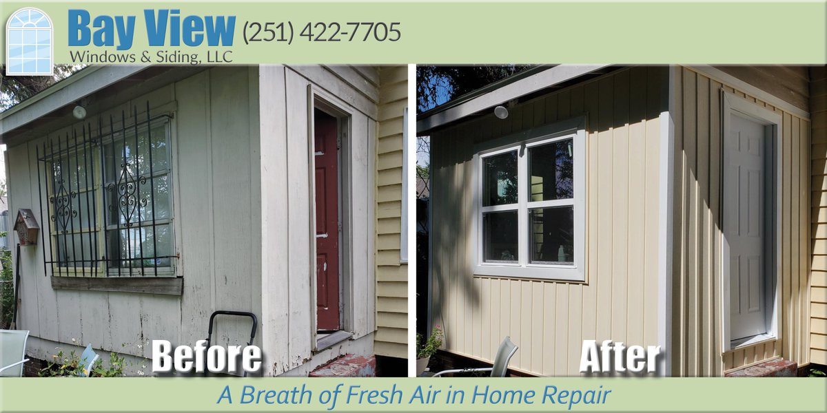 BayViewWS's tweet photo. Bay View Windows &amp; Siding delivers full-service window &amp; vinyl installation. The mudroom we featured last week required more than just a pretty facelift. We repaired the rotten wood, covered it with new plywood, then wrapped it with synthetic felt to add a moisture barrier. https://t.co/MU4UwFs6me