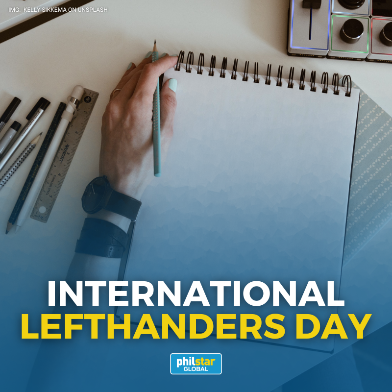 PhilstarNews's tweet photo. LEFT-HANDERS, IT’S YOUR DAY!

Today, Aug. 13, 2022, is International Lefthanders Day!

Did you know that Italian polymath Leonardo Da Vinci, Hollywood actress Angelina Jolie, theoretical physicist Albert Einstein, and American astronaut Neil Armstrong are all left-handed? https://t.co/2Rmvb0QlHR