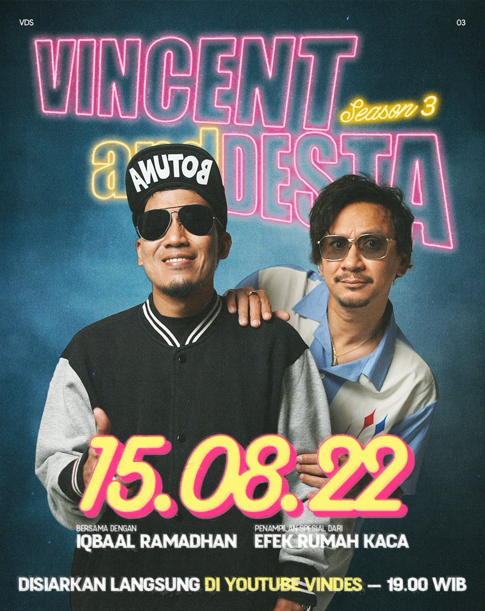 Diundang sama VinDes hari Senin, 15 Agustus, live perfom di Youtube Vindes. Bagusnya pakai baju apa ya gan? ☺️