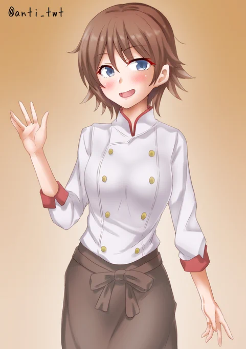 副料理長の比叡ちゃんですよー。#艦これ版深夜の真剣お絵描き60分一本勝負#艦これ版真剣お絵描き60分一本勝負_20220812 