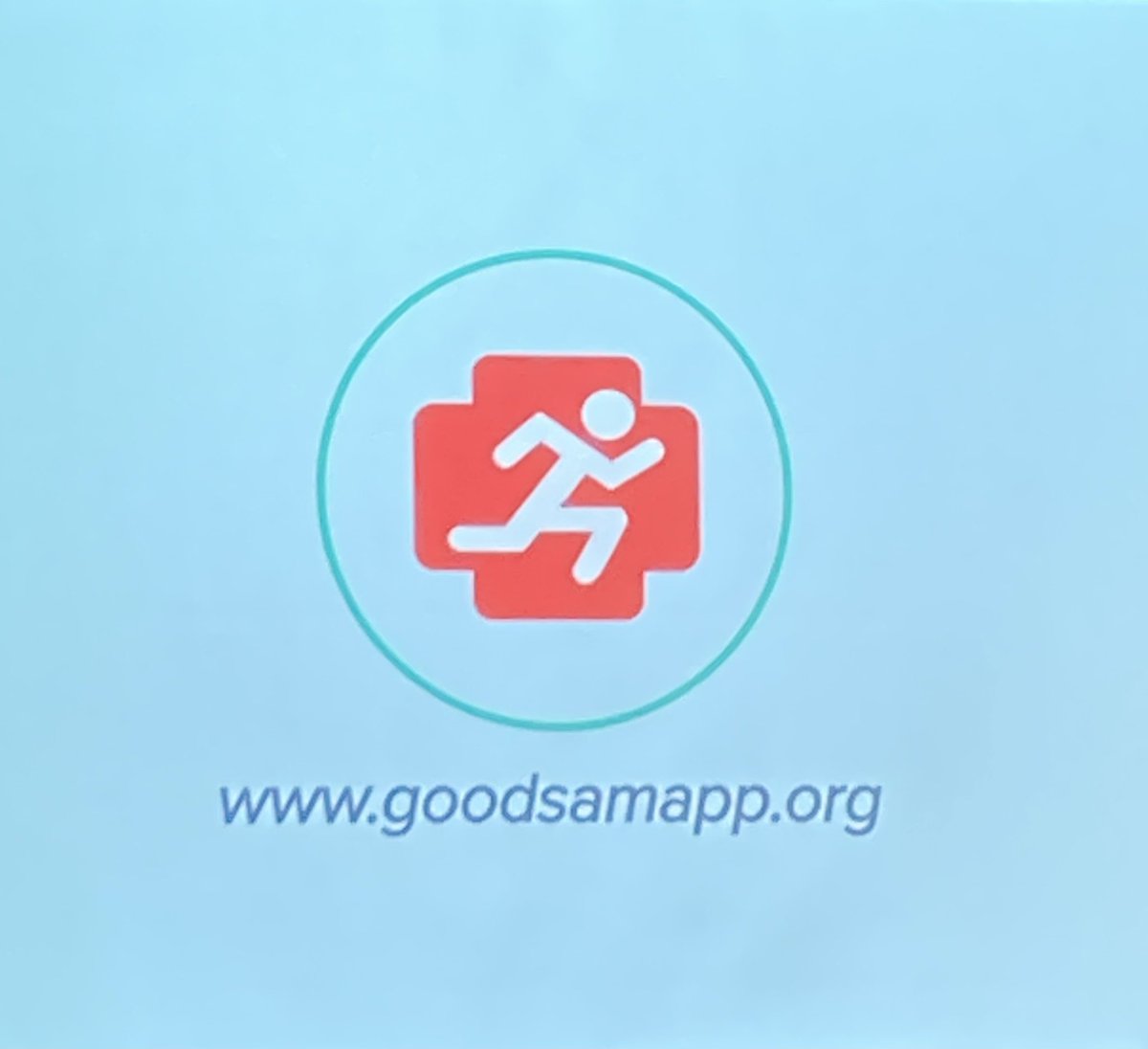 BLS and AED trained? Consider downloading and registering on the GoodSAM app. <a href="/jordanpring/">Jordan Pring</a> talking about out of hospital CPR #EMSA2022