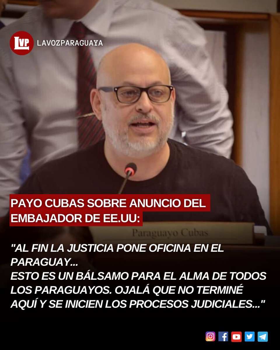 lavozparaguaya's tweet photo. 📌Payo Cubas sobre designación del vicepresidente Hugo Velázquez como ''significativamente corrupto'' por EE.UU.
#Lavozparaguaya
#Paraguay
#hugovelazquez
#Payo2023
#PayoCubas2023
#ParaguayoCubas https://t.co/ENwjIqJSaT
