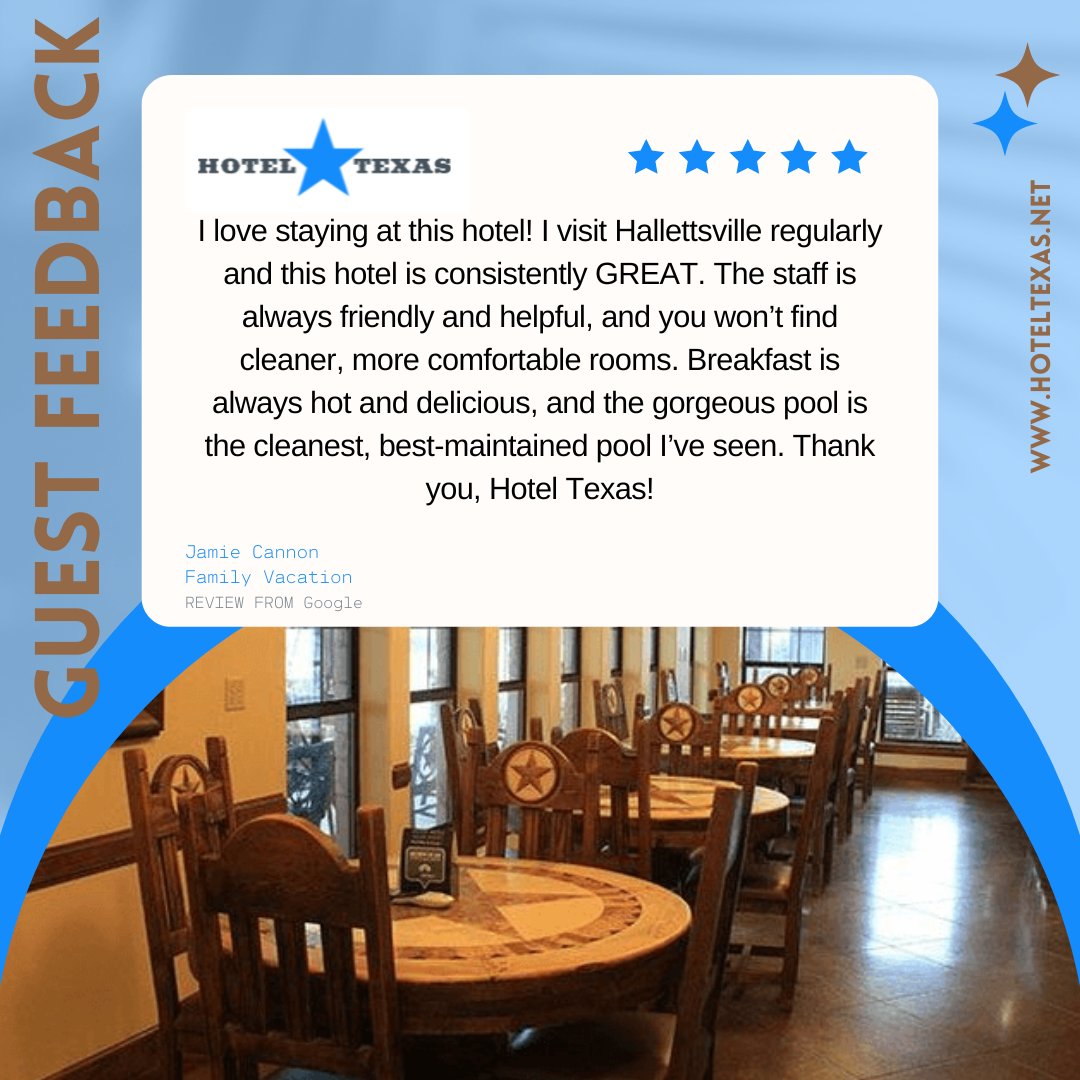 Hear it from our guests :) Thank you so much for your feedback. It fuels the team to do our best for a quality service.

Looking forward to your next visit. 

#hotels #staycation #travel #vacation #HotelTexas  #explorer #businesshotel #leisurehotel #GuestReview #Feedback