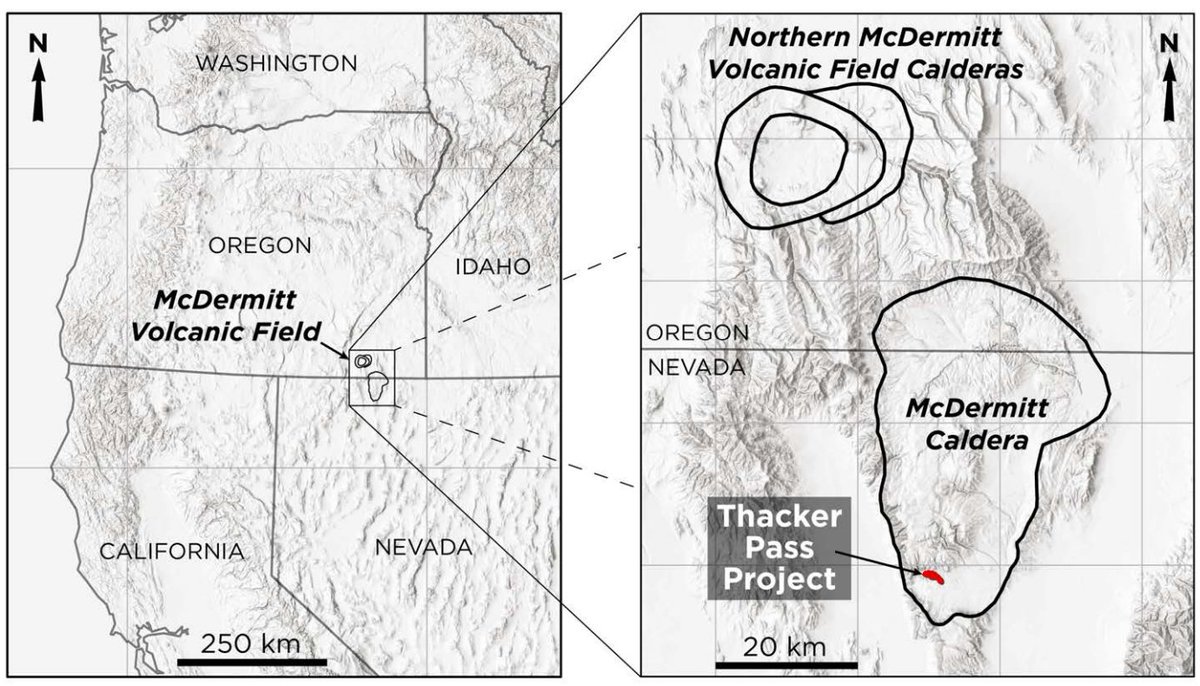 Along the base of the McDermitt Caldera on the Oregon-Nevada border sits “the largest known lithium resource in the [US] and the next large scale lithium mine” says Lithium Nevada Corporation, a subsidiary of Canadian-owned LithiumAmericas, on the proposed Thacker Pass Project.