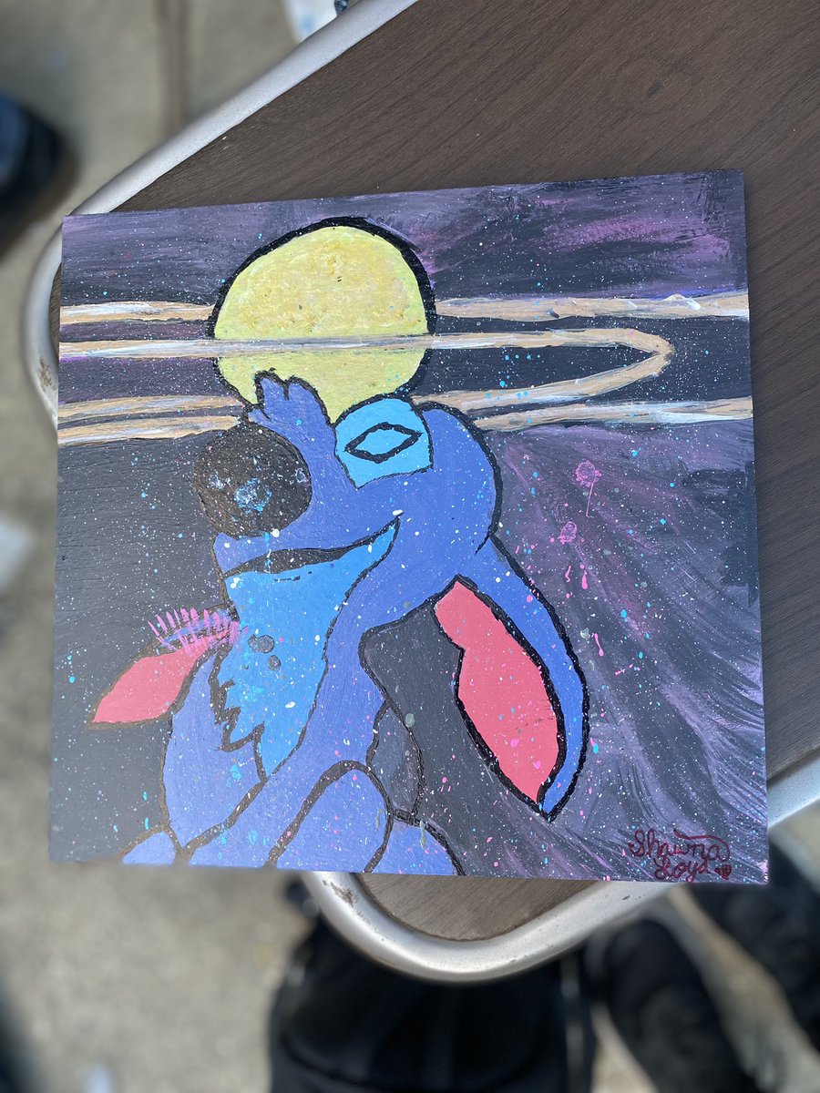 stonergirl_94's tweet photo. My very first acrylic paint done! It was definitely a fun project I had low expectations so this actually turned out better than I thought (I need to fill in the eyes still but look at what I made!) #art #acrylicpaint #paint #firstpainting https://t.co/hqwtuzYDWb