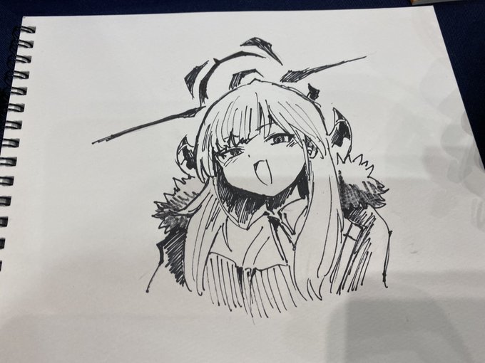 暇すぎて描いたかんたん陸八魔 