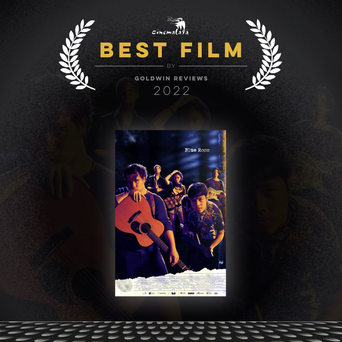 BEST FILM:
“Blue Room”
(Ma-an Asuncion-Dagñalan)

/ Accolades by: <a href="/GoldwinReviews/">GoldwinReviews</a> /

#goldwinreviews #BlueRoomTheMovie #BlueRoom <a href="/KapitanTing/">Ma-an L. Asuncion-Dagñalan</a> <a href="/elijahcanlas_/">Elijah Canlas</a> #ElijahCanlas #JuanKarlos #Cinemalaya18 #Cinemalaya2022 #Awards #grCinemalaya2022