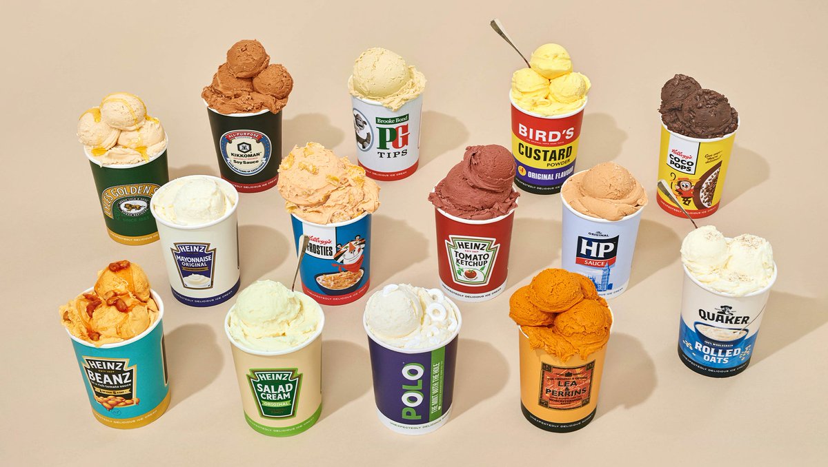 Michael_S_Green's tweet photo. I've just been reading about the new concept store in London called The Ice Cream Project. Even in this heatwave, there is no way I'd try those flavours! Heinz baked beans, salad cream, ketchup... 🤢🤮 #cantsleep https://t.co/vSF6XHdZXS