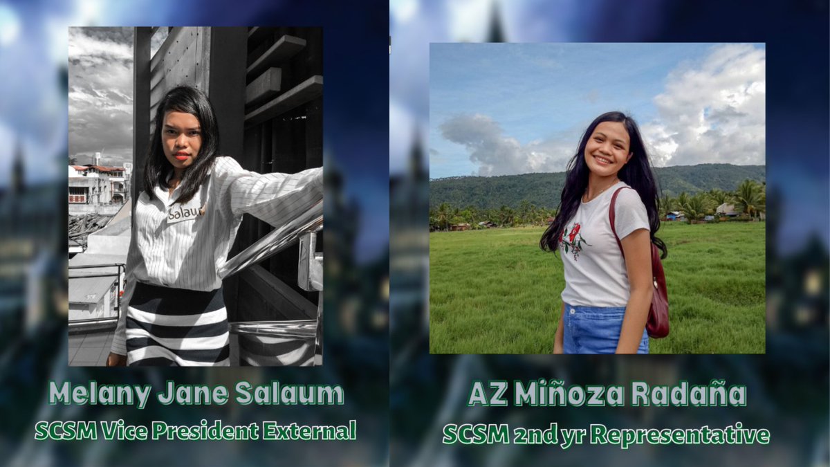 USTP_SCSM's tweet photo. Presenting the newly Elected SCSM-USTP CDO executives for the academic year 2022-2023.

Pres: Shaina Cassandra T. Laid 
VP Internal: Cassie Charisse Neri 
VP External: Melany Jane Salaum 
2nd yr Rep: AZ M. Radaña 
3rd yr Rep: Angel Grace Joville 
4th yr Rep: Kristine Jane M. Laid https://t.co/6yj7wAcF3C