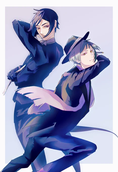 クロスオーバー セバスチャン×ジェイド塗りは大好きな方がイラストメイキング出してくださっていたので参考にさせていただきました 