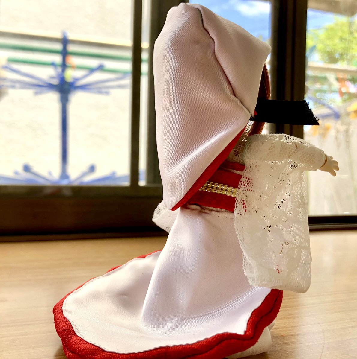 GhOgx's tweet photo. 久しぶりに製作中！あと背中にリボン付けたら終わる！けどやる気無くなったから中断
(デザイン:『���代創作和服』(花月　様)) https://t.co/HN1KLnfCYO