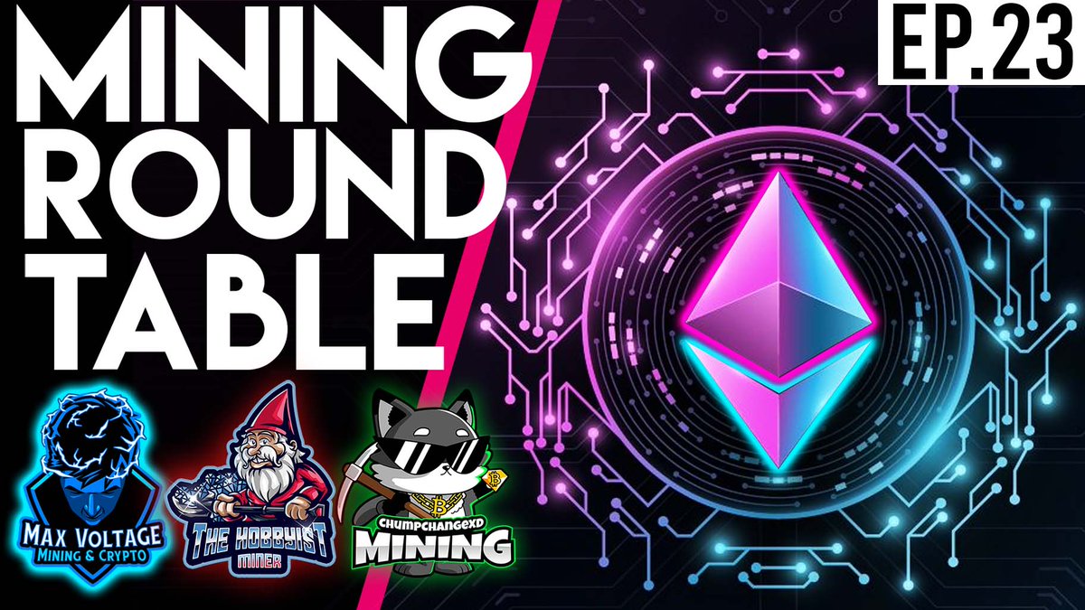 While you work on your Home #Crypto #Mining Farms this weekend, throw on The Mining Round Table Ep23!
  
This week we discussed:
⛏ Ethereum Merge Perdictions
⛏Where are Hashrate is Going
⛏Day 1, Hr 1 and Min 1 - Whats Our Gameplan.

youtu.be/HBu78DTV4oM