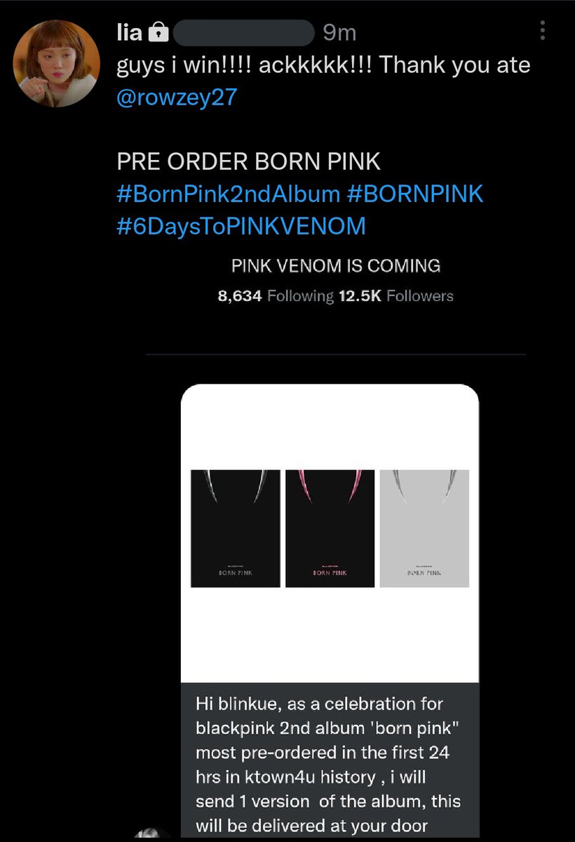 rowzey31's tweet photo. malay mo ikaw na blinks! secret dm.
#6DaysToPINKVENOM
#BornPink2ndAlbum
#SecretDM https://t.co/3aB6vpwJHp