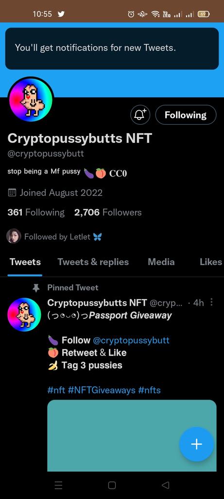 JulsNoWinSad's tweet photo. @CenterNFT @cryptopussybutt done https://t.co/7mYUzmjEvc