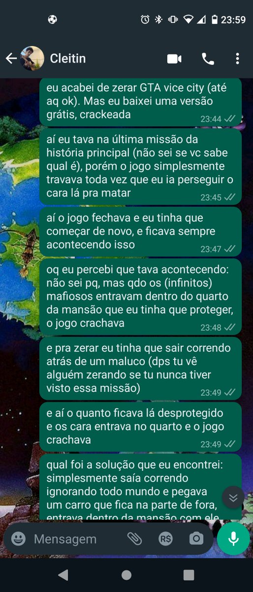jimmorrison3727's tweet photo. @bruno__wil Oi amigo, tudo bão? Eu sei que esse seu tweet é antigaço, mas eu procurei justamente alguém que tava passando por isso com o GTA Vice city pra Android. Cara, eu consegui zerar o jogo mesmo com esse problema... Olha esses prints aqui https://t.co/aG5gcZCCC7