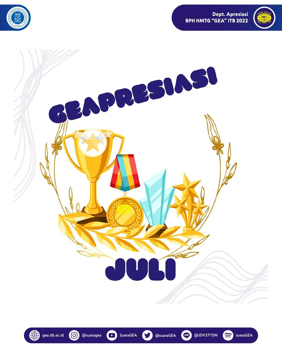 suaraGEA's tweet photo. [GEAPRESIASI JULI]

Selamatt!!!!
Bermodal semangat untuk senantiasa memotivasi diri yang bebuah prestasi, syukuri setiap pencapaian dan selesaikan tugas dengan penuh semangat.

Selamat brur atas prestasi di bulan Juli!! Semoga prestasinya senantiasa bermanfaat. https://t.co/7yfWZ8jGdq