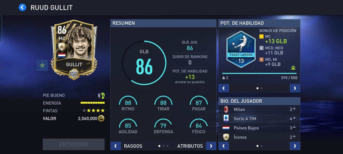 sirrRM_'s tweet photo. Alguien tiene a este Gullit con 20 rangos o más? Y si porfa dicen que tal va, gracias @SatoCampos2 @tutiofifa @FIFAPOSTING @LuisGal51359285 https://t.co/kPQWFnfHbG