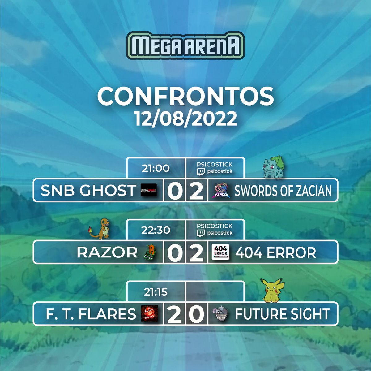 xmgaesports's tweet photo. 📢 Vem conferir os destaques e resultados da noite passada no Circuito das Insígnias: Kanto - Pewter! 🍃🔥💧⚡ https://t.co/ei9DoGqjyR