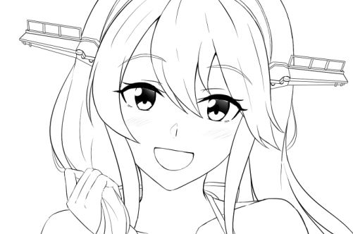 榛名もやっぱ可愛いな～と思いながら描いてる 