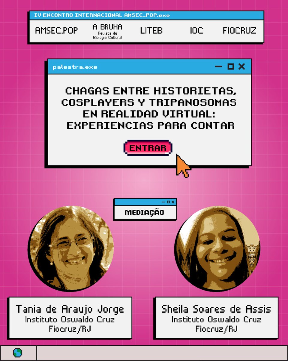 Grupo_AMSECPop's tweet photo. PROGRAMAÇÃO DO 1º DIA!
No primeiro dia do IV Encontro Internacional de Animê, Mangá, Ficção Científica e Cultura POP no Ensino, receberemos os seguintes palestrantes:
#AMSEC #AMSECPOP #Anime #Ciencia #Fiocruz #Mangas https://t.co/bLcKe2dRQY
