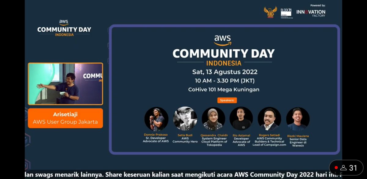 annorawr's tweet image. Pembicara Pertama yang menginspirasi banget Bapak Donnie Prakoso 🔥 @awsugjkt @donnieprakoso #AWSCommunityDay2022 #awsugid #awsugjkt