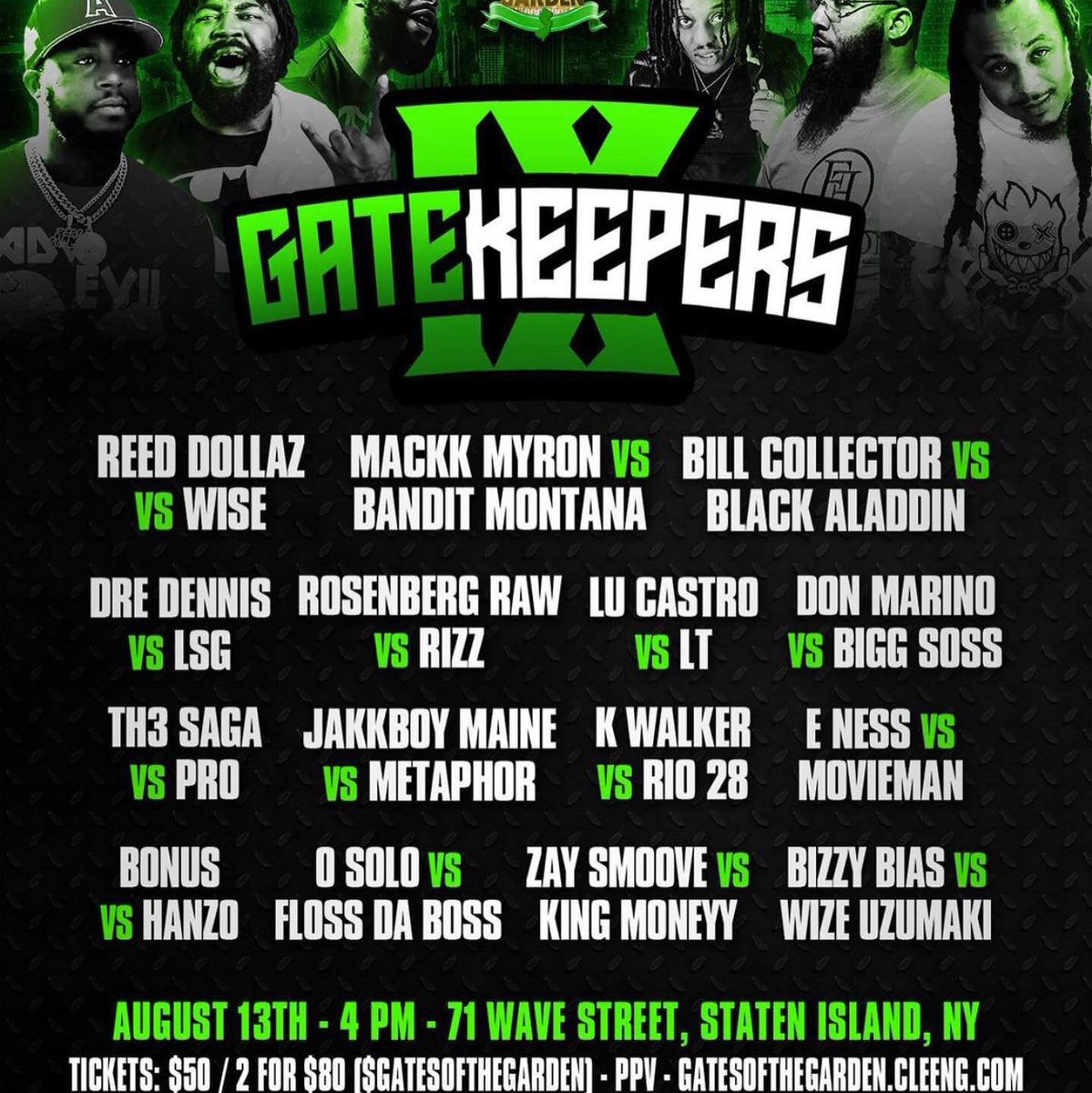 HouseofColors_'s tweet photo. #ThisWeekInBattleRap, @7CITIESSHARKSVA presents #Levels headlined by @Sharkcity_Ave vs @murda_red821 and @GOTGBATTLES presents #GatekeepersIX w/ #ReedDollaz vs @WiseWon410 on Sat. Aug. 13. #HouseofColors #BattleRap #hiphop
@410Rebel @ImKWalker1 @SnakeyezFg @Clone478 @215ENess https://t.co/ymhrAwrjF7