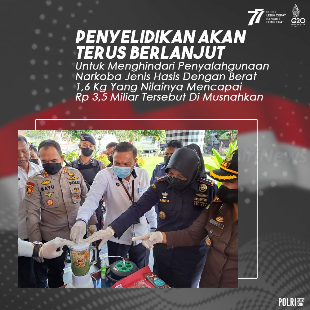 babarengancom's tweet photo. Penyelidikan Terus Berlanjut

Untuk menghindari penyalahgunaan narkoba jenis hasis, barang terserbut akan dimusnahkan

#SigapTransparan
Wujud Cipta Kamtibmas https://t.co/UmlL3NzSdl