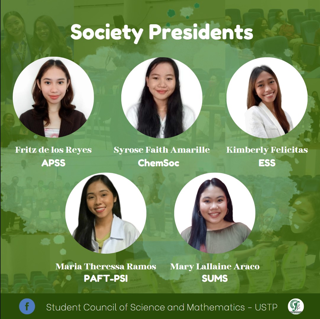 USTP_SCSM's tweet photo. As we venture out in our upcoming academic year, excellent leaders are forefront in this exciting yet effort-inducing journey.

Presenting our newly elected SCSM Society Presidents together with the committee on Academics officers. https://t.co/ZLKzB8a7O2