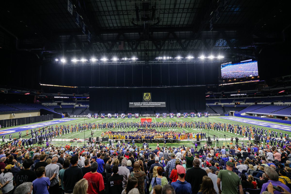 DCI's tweet photo. Bluecoats alumni — that was incredible. Happy 50th 💙

#DCI2022 | @Bluecoats https://t.co/O05WWEy8OM
