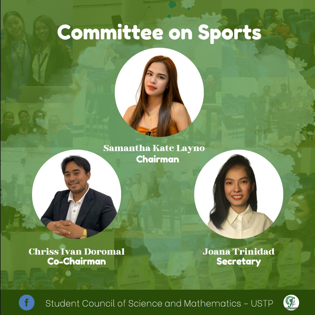 USTP_SCSM's tweet photo. Presenting our newly committee heads together with the appointed members of the SCSM officers, Committee on Sports and its constituents.

Brace yourselves as we continue the legacy of greatness towards the College of Science and Mathematics with these student leaders. 💚

Power! https://t.co/w4TmHFIBhg