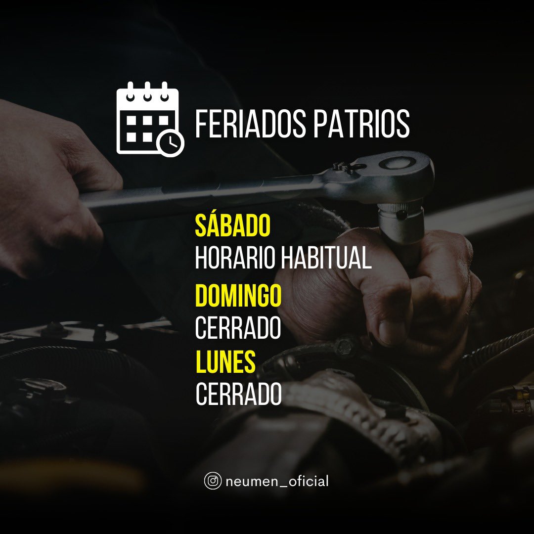 Si ya pasaste por Neumen, podés disfrutar tranquilo el finde. Te informamos la actividad de nuestros Performance Center para los próximos días. 

Neumen, profesionales rodando junto a vos