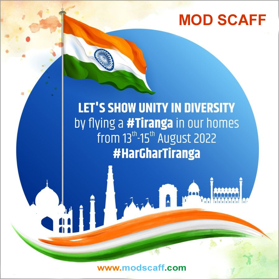 ModscaffIndia's tweet photo. 13 to 15 August - Har Ghar Tiranga...
#formwork #scaffolding #construction #building #metro #heavyformwork
Visit: https://t.co/d3Xwkk6pjj
Follow us on:
Instagram: https://t.co/72OH96cvFO
Facebook: https://t.co/LEGUx1BZXs
Twitter: https://t.co/fia60EEjKy https://t.co/DxS5coui7E