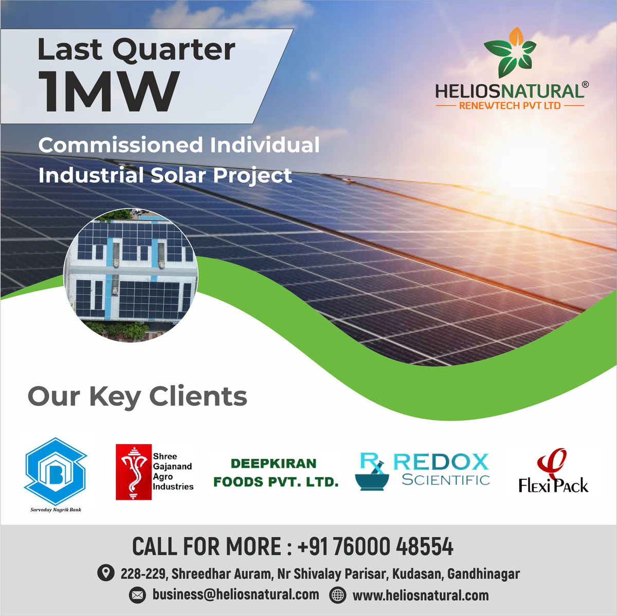 helios_natural's tweet photo. Last Quarter #1MW #Industrial Solar Projects #Commissioned
Call for more details: +ππ πππππ πππππ
#1MW #industrialsolarproject #commissioned
#heliosnatural #renewableenergy #greenenergy
#cleanenergy #sustainableenergy #solarproejct
#solarpanel #solarinverter https://t.co/6xCGmVqeeW