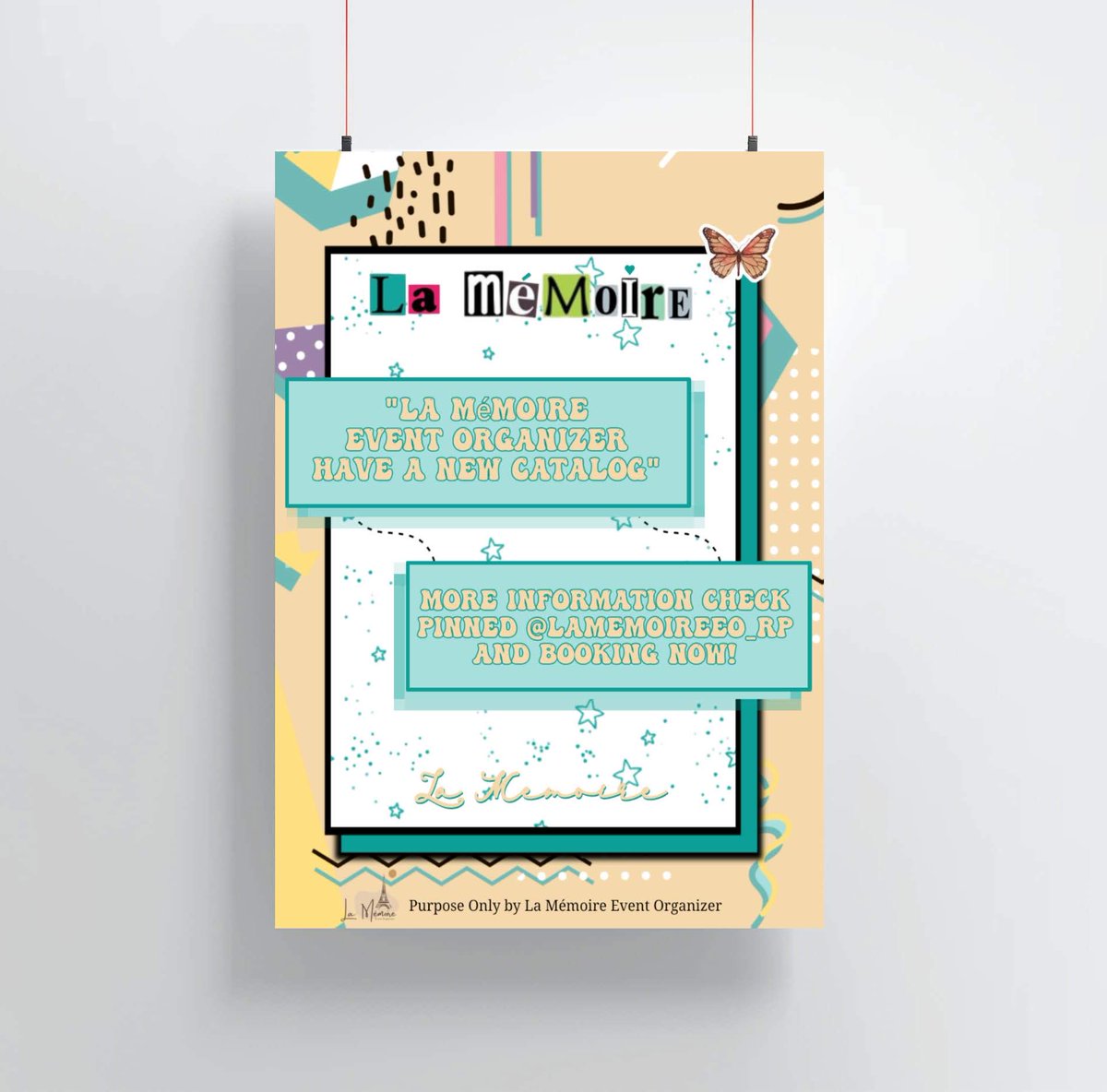 aintyourdadd's tweet photo. Sore. Lagi cari Event Organizer yang memiliki banyak katalog yang unik atau metode acara yang baru dan berbeda? 

Yuk boleh langsung cek @LamemoireEO_RP Event Organizer! kami masih open slot di bulan agustus, more info cek poster/dm langsung ya. https://t.co/AvrCcC5cD0
