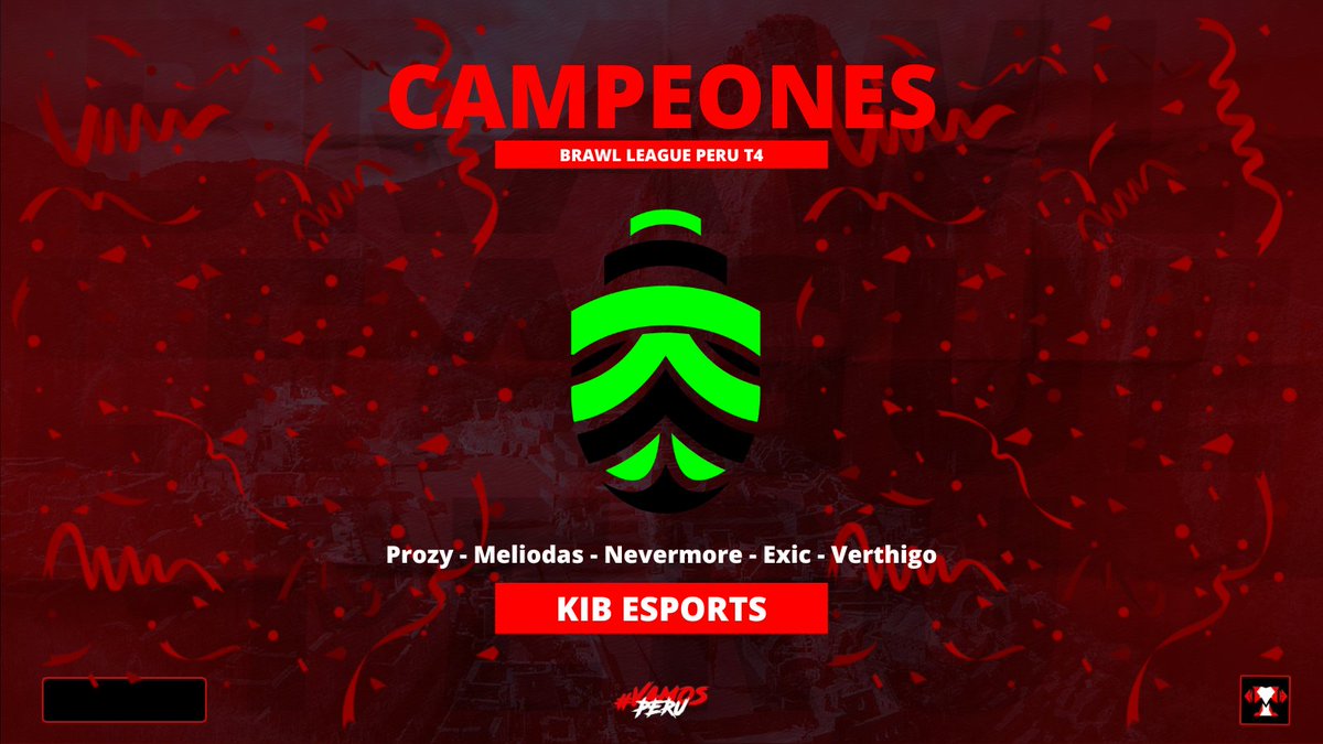 LigaPeruana_BS's tweet photo. ¡Tenemos campeones! 🥇
Después de unas extensas semanas luchando y luego de haber recorrido con éxito toda la gran final, se coronan como campeones de la Cuarta Temporada 🏆🥳
¡Felicidades @KIB_Esports! 🎉✨
#VamosPeru • #BLPT4 https://t.co/B9gfq871KD
