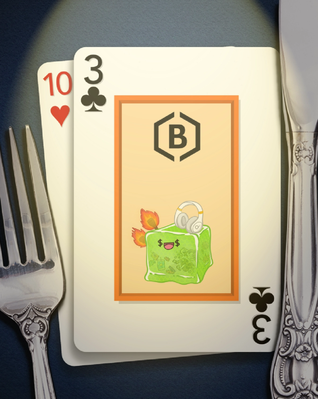 nonfungibleshop's tweet photo. Who's excited for @realspacepugs Poker?! ♠️♣️♥️♦️ 

Had to get a @The_Block_Group Jellycube hand!! https://t.co/AkDLJsNNPl