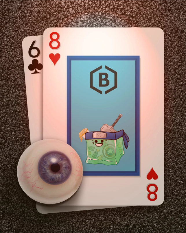 nonfungibleshop's tweet photo. Who's excited for @realspacepugs Poker?! ♠️♣️♥️♦️ 

Had to get a @The_Block_Group Jellycube hand!! https://t.co/AkDLJsNNPl
