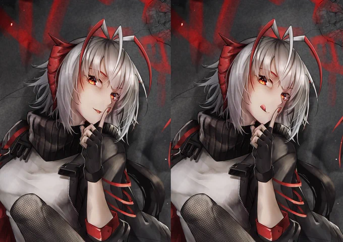 待ち伏せW表情差分の全体図はコチラ ↓pixiv =  #明日方舟 #アークナイツ 