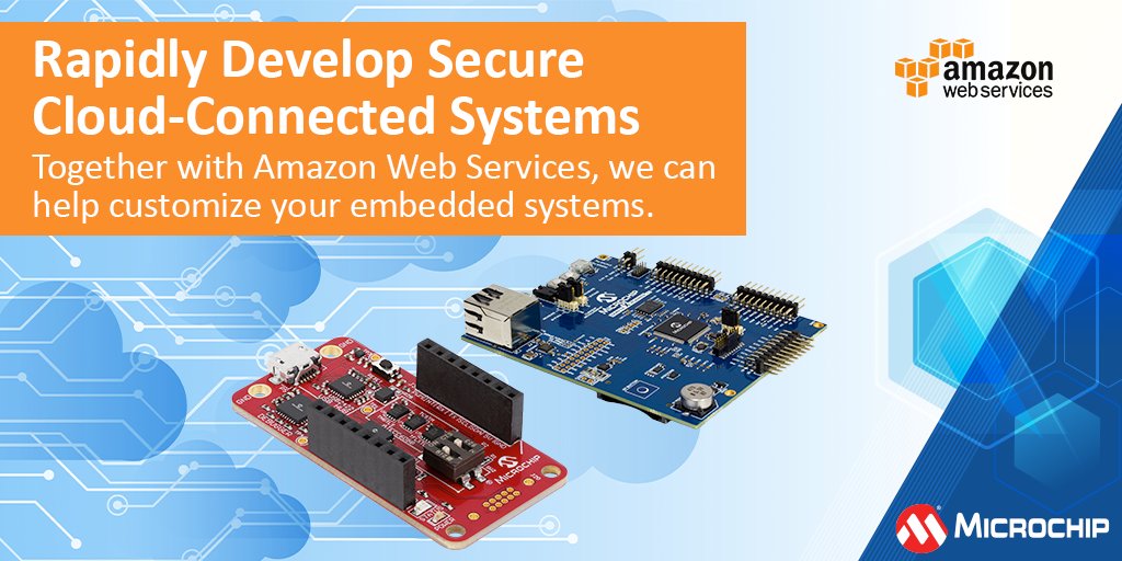 MicrochipTech's tweet photo. Enable the creation of smart and connected designs that require enhanced security. We've expanded our collaboration with AWS @awscloud to support cloud-connected embedded systems. Read more: https://t.co/9NDsjli8hE. #cloud #connecteddesigns #security #embeddeddesigns https://t.co/89by55oLVf