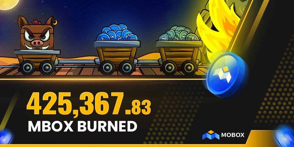 MOBOX_Official's tweet photo. 🔥🔥🔥MOBOX BURN🔥🔥🔥🔥

#MBOX burn has taken place!

We have burned 425,367 #MBOX

Equivalent to ~ 💲325,000 #BUSD 🤯

Proof of burn🔥:
https://t.co/95mgKAwY9V

Proof of burn🔥:
https://t.co/rj8zIkT5AT

#MOBOX $MBOX #BNB #BURN https://t.co/ivNjsbYy8E