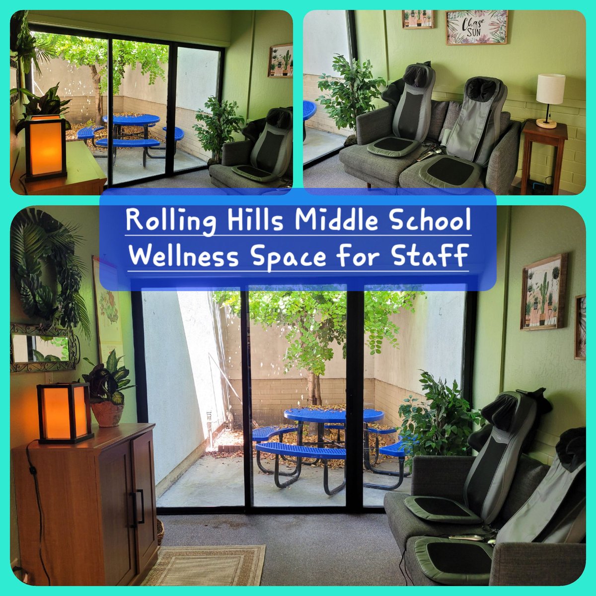 ROLLING HILLS Middle school getting creative to make a wellness space for staff!! <a href="/PajaroValleyUSD/">Pajaro Valley Unified School District</a> <a href="/RhmsBobcats/">RHMSBobcats</a>
