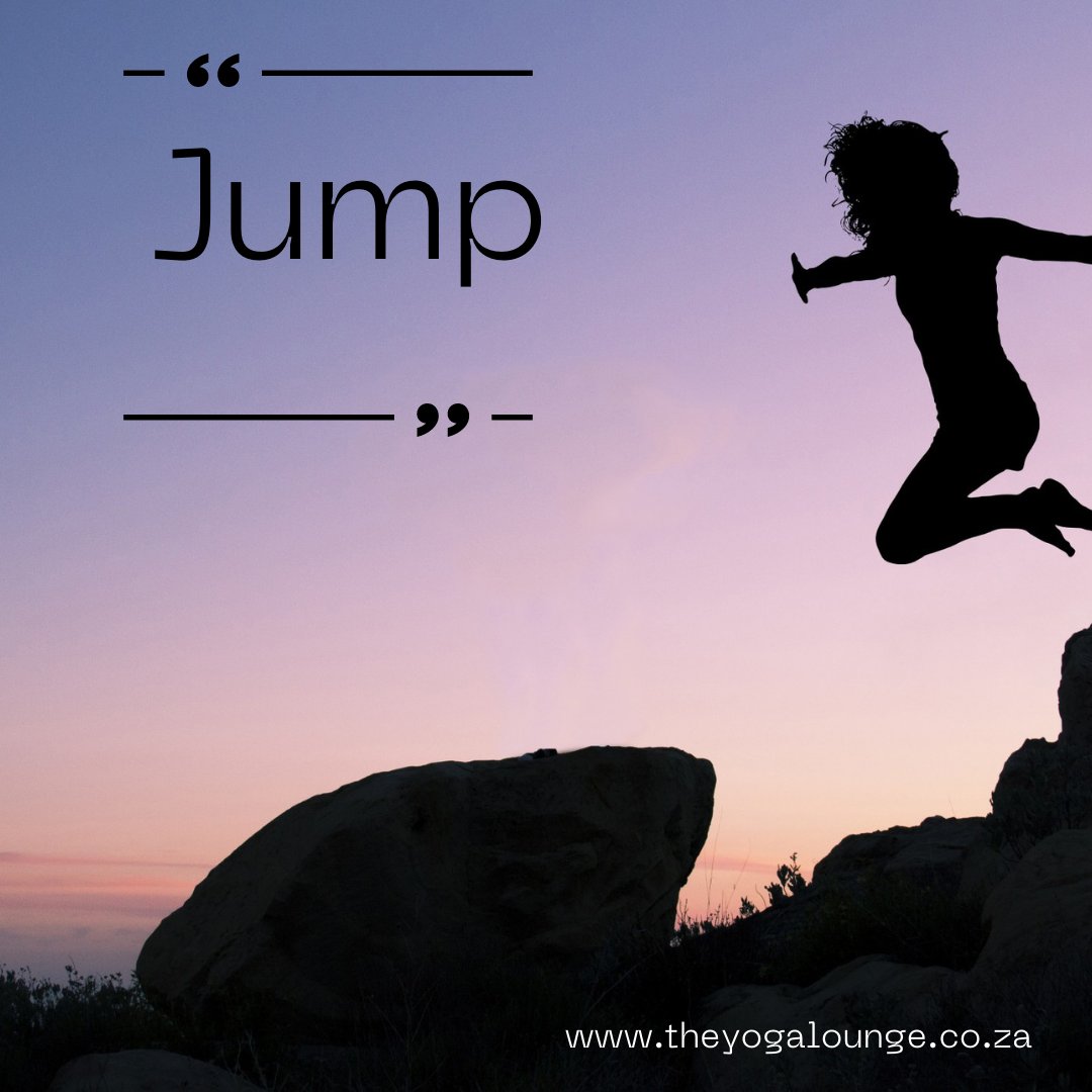 LoungeYoga's tweet photo. Pick something you have been waffling about and jump! In other words, go ahead, take a chance, try something new or something you’re unsure about. Notice how liberated you feel. https://t.co/kD826RH3Ri